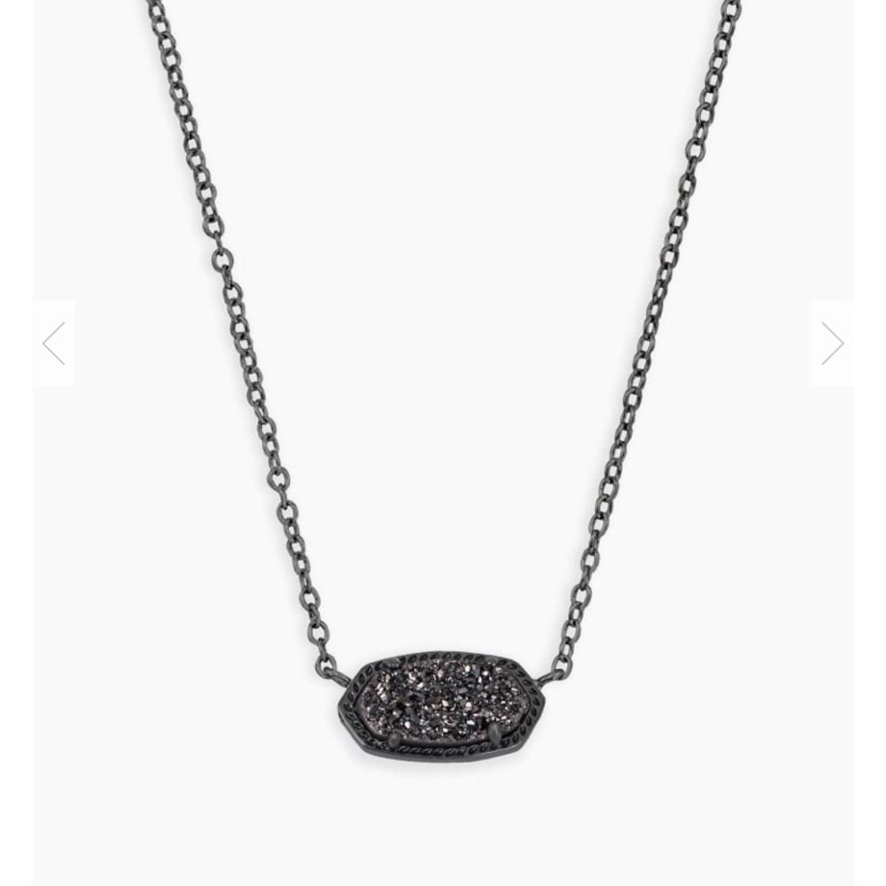 Kendra Scott Black Drusy Necklace